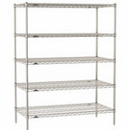 Thumbnail image #1 for Metro Super Erecta SE-1824S-63-S5 Stationary Starter Wire Shelving Unit, 24"W x 18"D x 63"H, 800 lb. capacity per shelf, 2000 lb. capacity per unit