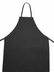 Thumbnail image #2 for Signature Chef Black Full-Length Bib Apron, 33 x 26 Inches, No Pockets