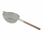 Thumbnail image #1 for Libertyware WHSHD12 12-Inch Stainless Steel Strainer, Double Medium Mesh, Wood Handle Case of 12