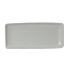 Thumbnail image #1 for Tuxton China Zion VGZ-107Y Rectangular Porcelain Tray, 10-7/8" x 5" x 1", Embossed, Matte Gray 1 Dozen