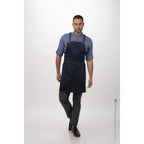 Thumbnail image #1 for Chef Works Largo ABN01-DNA-0 Bib Apron, 31"L x 38"W, Adjustable/Removable Neck Straps, 65/35 Poly/Cotton, Dark Navy