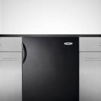 Thumbnail image #1 for Summit Commercial FF7BKBI One-Section Undercounter Refrigerator, 5.5 cu. ft., Reversible Solid Door, Black, Built-In or Freestanding