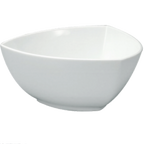 Thumbnail image #1 for 1880 Hospitality Buffalo White Ware by Oneida® F8010000769 Triangular Porcelain Dinner Bowl, 95 oz, 9-3/8 in, Rolled Edge, White 1 Dozen