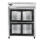 Thumbnail image #1 for Continental Refrigerator 2RESNSASGDHD Two-Section Reach-In Refrigerator, 57" Wide, Sliding Glass Doors, Self-Contained, Stainless Steel Exterior