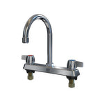 Thumbnail image #1 for NBR Equipment P3D8S5G 8" Deck-Mount Faucet with 6" Gooseneck Spout, Lead-Free, Ceramic Valves
