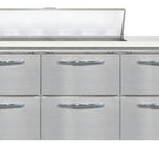 Thumbnail image #2 for Continental Refrigerator SW72N12C-D 72-Inch Three-Section Refrigerated Sandwich Prep Table, 6 Drawers, 12-Pan Top