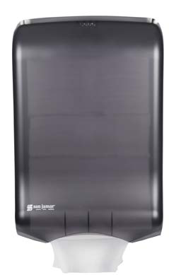 Product image #2 for San Jamar Ultrafold T1700TBK Large-Capacity Wall-Mount Multifold/C-Fold Paper Towel Dispenser — 750 Multifold / 450 C-Fold — Black Pearl