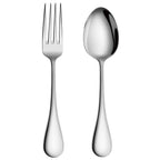Thumbnail image #1 for New Star Foodservice Inc. 56426 Stainless Steel Mirror-Finish Serving Spoon and Fork Set, 6 Each Case of 6