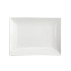Thumbnail image #1 for 1880 Hospitality Lines by Oneida® L6600000342R Porcelain Rectangular Plate, 9", Embossed Rim, Warm White Case of 2 Dozen