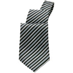 Thumbnail image #1 for Chef Works T0000-SDI-0 Standard Dress Tie, Diagonal Stripe Pattern, 100% Polyester, Silver