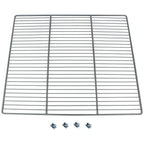 Thumbnail image #1 for AllPoints Foodservice Parts & Supplies 2142021 Refrigeration Shelf, 25-3/4" x 22-1/4", Steel, Gray Epoxy Coated, Includes 4 Clips