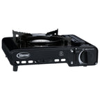 Thumbnail image #1 for Sterno 50234 Butane Stove, 10,000 BTU, Piezo Electronic Ignition, Safety Lock & Automatic Shut-Off, Black Case of 3