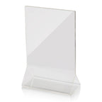Thumbnail image #1 for New Star Foodservice Inc. 22933 Clear Acrylic Table Number Card Holder, 4" x 6" Case of 72 Dozen