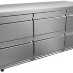 Thumbnail image #1 for Asber Premium AUTR 72 D6 P Undercounter Reach-In Refrigerator, 6 Drawers, 72.5"W, Stainless Steel Exterior