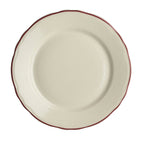 Thumbnail image #1 for Steelite International Homer, Styleline Maroon HL5480866 10-5/8" Round China Plate, Maroon, Wide Rim, Scalloped Edge 1 Dozen