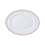 Thumbnail image #1 for Steelite International Folio, Porcelain 62583FP818 Porcelain Oval Platter, Adelina Triple Line Rose, 9 x 6.75 x 0.875 in Case of 2 Dozen