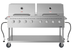 Thumbnail image #6 for KoolMore 60-Inch Mobile Commercial Outdoor Charbroiler Grill, 8-Burner, Propane, with Dual 30-Inch Roll Dome Covers