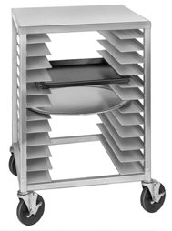 Product image #7 for Channel Manufacturing Half-Size Aluminum Pizza Pan Rack with Aluminum Work Top, 12-Pan Capacity