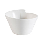 Thumbnail image #1 for CAC China Sushi Signature SUS-B4 Porcelain Conical Embossed Bowl, 9 oz, 4-1/2 in Diameter x 2-1/2 in Height, Bone White Case of 3 Dozen
