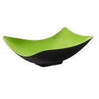 Thumbnail image #1 for G.E.T. Brasilia ML-219-G/BK Rectangular Flared Melamine Bowl, 1.9 qt, Green/Black, 11-1/2 x 8-1/8 x 5 in Case of 3