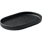 Thumbnail image #1 for Libbey Playground - Nara 701206891021090 Oval Stoneware Platter, 7-1/8"W x 4-3/8"D, Black Case of 6