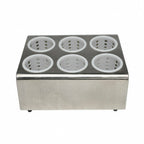 Thumbnail image #1 for Libertyware SCH6 Stainless Steel 6-Compartment Flatware Dispenser, 14-3/4"L x 11-5/8"W x 8-1/2"H Case of 4