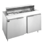 Thumbnail image #1 for Randell Food Preparation 9601-290 Two-Section Refrigerated Prep Table, 60"W, 2 Solid Doors, 14-Pan Top, Front-Breathing