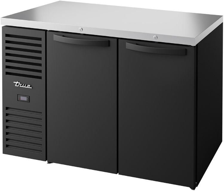 Product image #5 for True Premier Bar Two-Section 48-Inch Refrigerated Back Bar Cooler with Solid Hinged Locking Doors and Stainless Steel Top