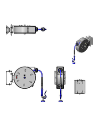 T&S Brass Enclosed Epoxy-Coated Wall-Mount Retractable Hose Reel System with 3/8-Inch x 30-Foot Hose and Blue High-Flow Spray Valve