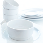 Thumbnail image #2 for Cardinal Candour by Arcoroc R0850 Round Porcelain Stack Bowl, 16.75 oz, 5.13 in Case of 2 Dozen