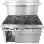 Thumbnail image #1 for Connerton CN48-2-36G 48-In Gas Range with 2 Open Burners, 36-In Griddle, Standard Oven and Cabinet