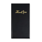 Thumbnail image #1 for Alegacy Foodservice Products GC105B Black Plastic Double-Pocket Guest Check Holder, “Thank You”, 5-1/2" x 10-1/4" Case of 12