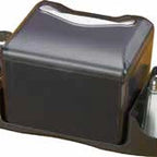 Thumbnail image #4 for CFS Brands Venue H4005CTBK Tabletop Fullfold Napkin Dispenser with Condiment Caddy, 200+ Capacity, Translucent Black Pearl Case of 4