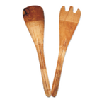 Thumbnail image #1 for Alegacy Foodservice Products 013010 10-Inch Woven Wood Salad Spoon and Fork Set Case of 12