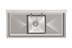 Thumbnail image #6 for KoolMore 45-Inch 1-Compartment Commercial Sink with Dual Drainboards and Backsplash