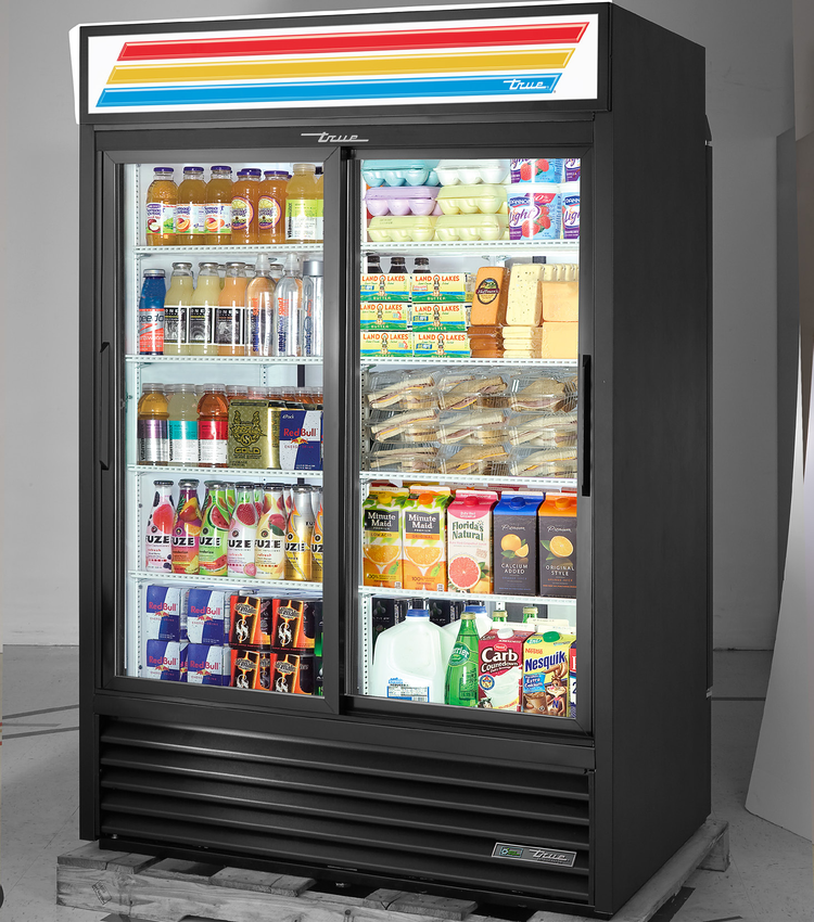 Product image #6 for True GDM-47RL-HC-LD Two-Section Pass-Thru Glass Door Merchandiser Refrigerator