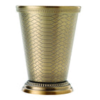 Thumbnail image #1 for Mercer Culinary Barfly M37309SPTABR Julep Cup, 12 oz, Antique Brass, Footed Beaded Edge, 18/8 Stainless Steel Case of 6