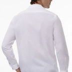 Thumbnail image #2 for Chef Works D151-WHT-S White Small Long-Sleeve Formal Chef Dress Shirt with Concealed Button Front