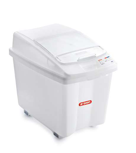 Product image #2 for Araven 26 Gallon Mobile Ingredient Bin with Sliding Lockable Lid and Transparent Window