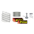 Thumbnail image #1 for Gold Medal Products 5553-000 Large Pizza Cabinet Kit with Four 19-Inch Pizza Pans and Large Pizza Graphics
