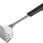 Thumbnail image #1 for JB Prince Deglon U140 Potato Masher, 10-1/2"L, Curved Edge, Stainless Steel, Black Plastic Handle