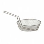Thumbnail image #1 for Libertyware CWB10M Round Medium-Mesh Nickel-Plated Steel Fryer Basket, 10" Diameter x 3-1/4"H, 5" Overall Height Case of 36