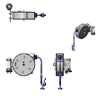Thumbnail image #2 for T&S Brass B-7222-C01-STB Enclosed Epoxy-Coated Steel Retractable Hose Reel, 30 ft x 3/8 in Hose, High-Flow Swivel Spray Valve