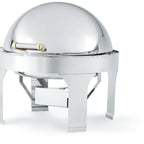Thumbnail image #2 for Vollrath New York, New York® 46070 6-Quart Round Countertop Roll-Top Chafer, Mirror-Finish 18-8 Stainless Steel, Canned Heat