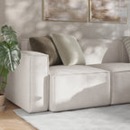 Thumbnail image #2 for Flash Furniture IS-IT2231-LC-CRM-GG Modular Sectional Sofa, Left Side with Armrest, Padded Back and Seat Cushions, Cream
