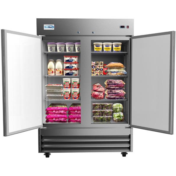 Product image #8 for KoolMore 54-Inch Two-Section Reach-In Refrigerator, 47 Cu. Ft., Bottom-Mount, Stainless Steel