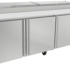Thumbnail image #1 for Asber APTP 93 D2 Pizza Prep Table, 93-3/4"W x 36-1/8"D x 57"H, 2 Drawers, 3 Sections, 12 Pans