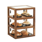 Thumbnail image #2 for Cal-Mil 22912-78 Acrylic Bakery Display Case, Hinged Door, 21"W x 17"D x 28"H, Walnut
