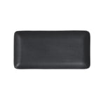 Thumbnail image #1 for Steelite International ZABA A901P215 Rectangular Vitrified China Platter, 12 x 6.25 in, Calenna Black 1 Dozen