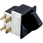 Thumbnail image #1 for AllPoints Foodservice Parts & Supplies 8011551 Black Rocker Switch, No Lip, 5A/250VAC